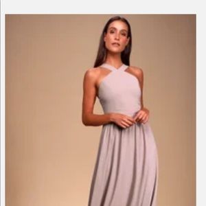 LULUS taupe bridesmaids dress